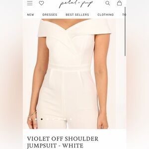 Petal and Pup White off the shoulder jumper